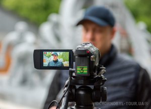 Олексій Євченко дає інтервью журналісту "РАДІО СВОБОДА"